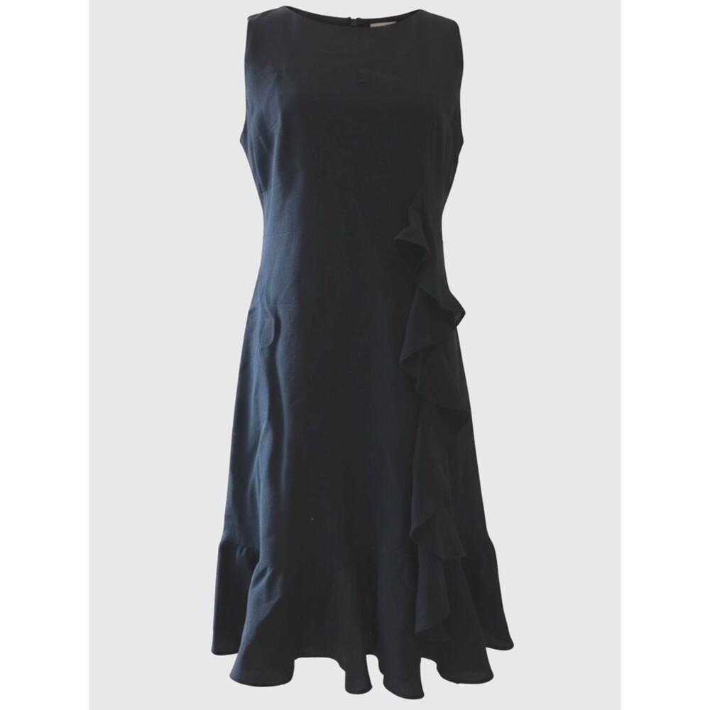 Vintage 90s Bazar Christian Lacroix Wool Ruffle Dress